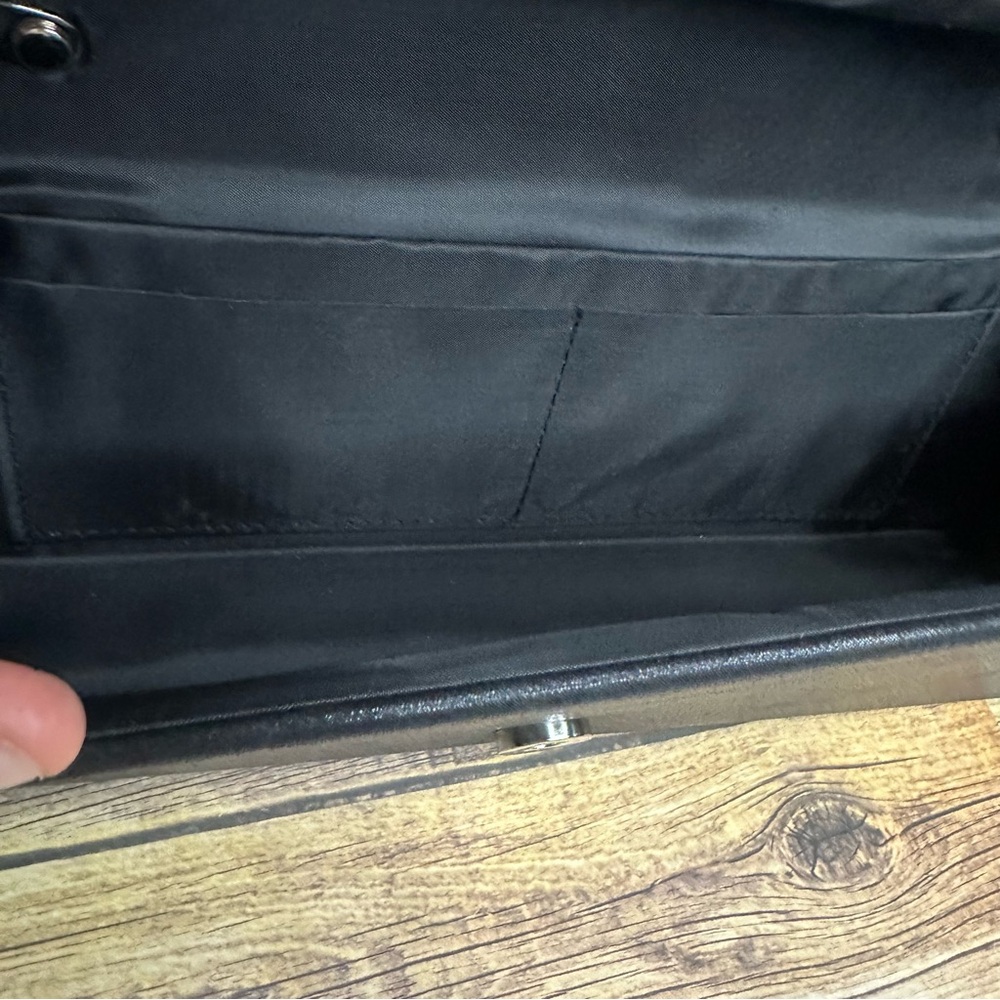 EUC Elegant Black Clutch with Chain Strap for Bridesmaid or Special Occasion - Picture 8 of 14